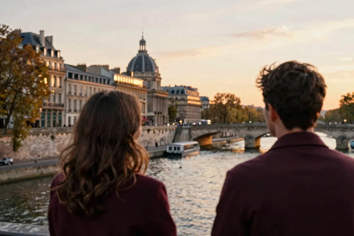 Pont parisien au coucher du soleil, une idée de lieu romantique à Paris