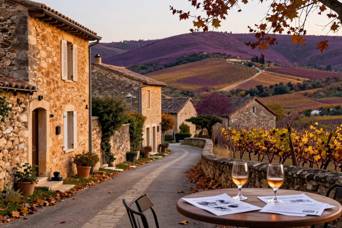 Village perché du Luberon aux couleurs d’automne pour une escapade romantique