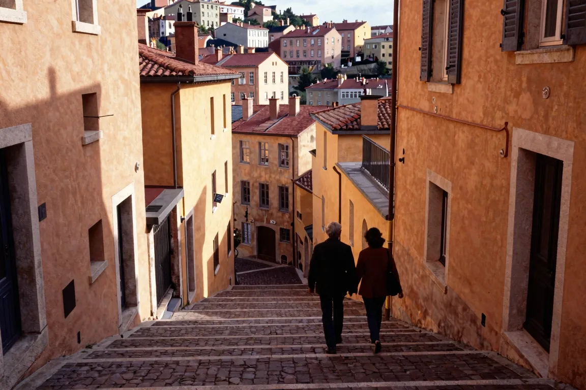 Pentes de la Croix-Rousse et escaliers historiques pour visiter Lyon en couple