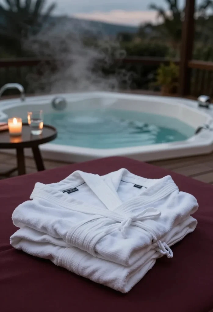 Suite avec jacuzzi et bougies illustrant la rentabilité love room