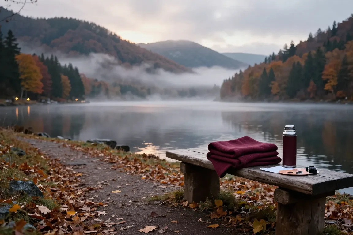 Week-end en amoureux insolite au bord d’un lac de montagne, avec brume, sentier d’automne et pause chaleureuse