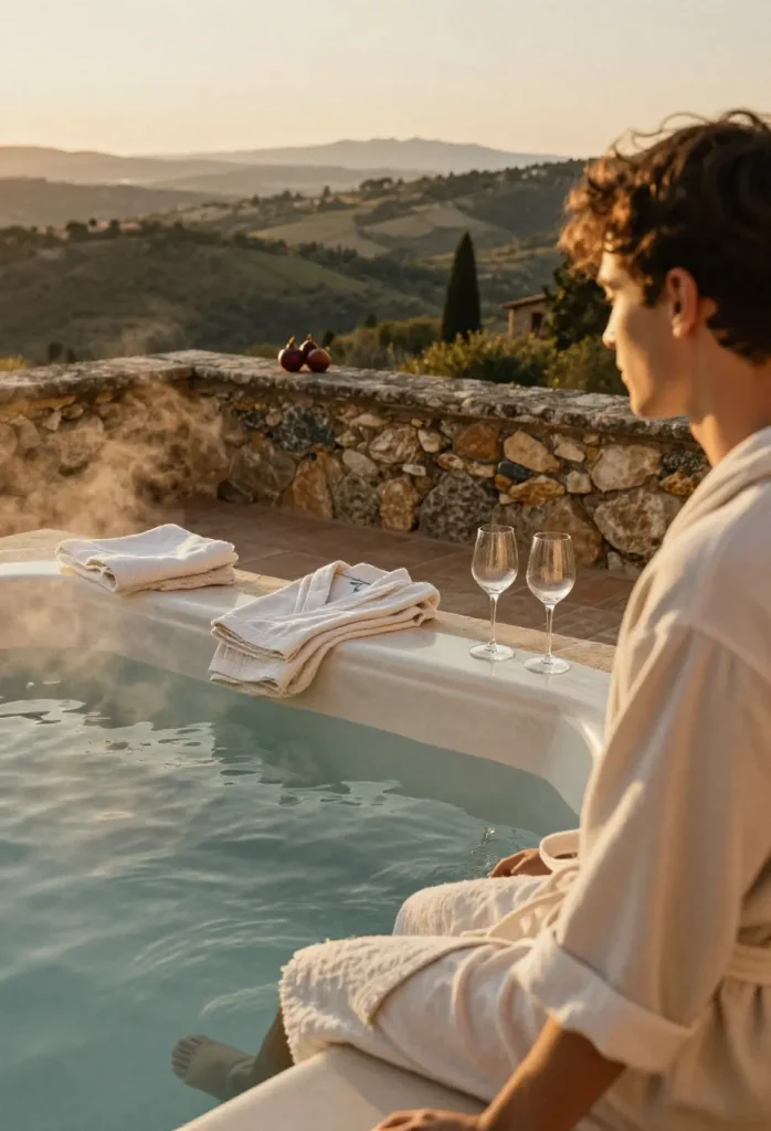 Terrasse avec jacuzzi privatif pour un week-end en amoureux en Occitanie